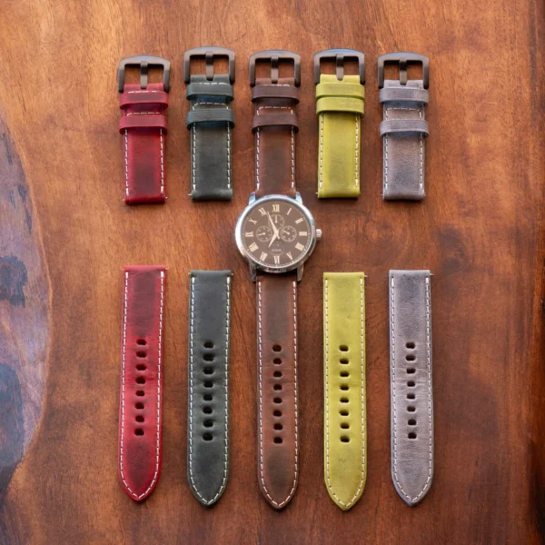 Hakiki deri klasik saat kayış