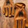 Hakiki deri kamp eldiveni Kevlar dikiş detaylı outdoor eldiven